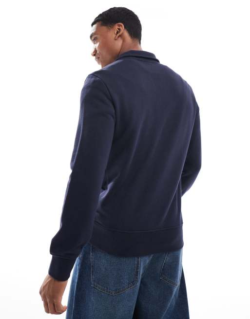 GANT – Sweatshirt in Marineblau mit „1949“-Schild-Logo und kurzem Reißverschluss, 3 von 4