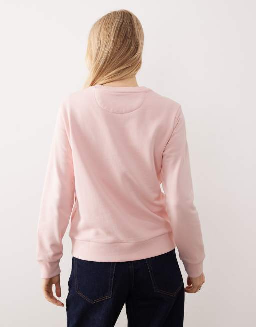 GANT – Sweatshirt in Rosa mit College-Grafik, 4 von 4