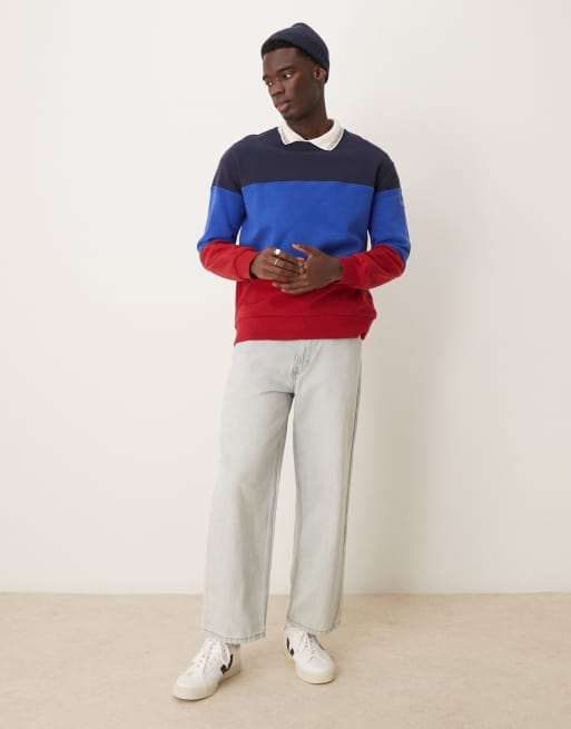 GANT - Sweatshirt met logo en kleurvlakken in blauw en rood, 2 van 4