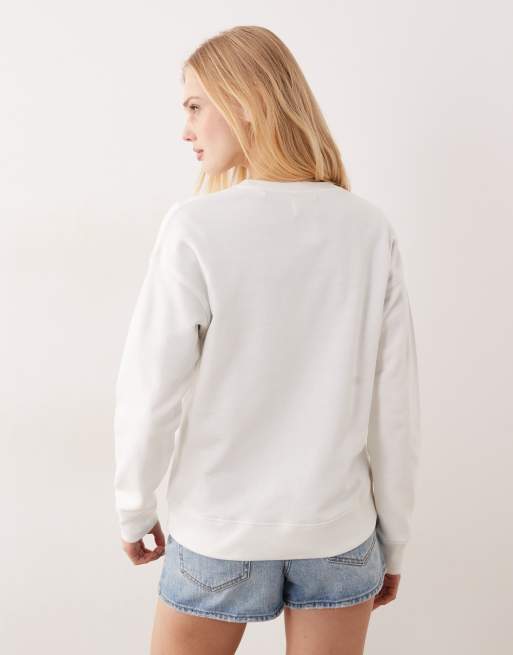 GANT - Sweatshirt met ronde hals en klein vintage logo in wit, 2 van 4