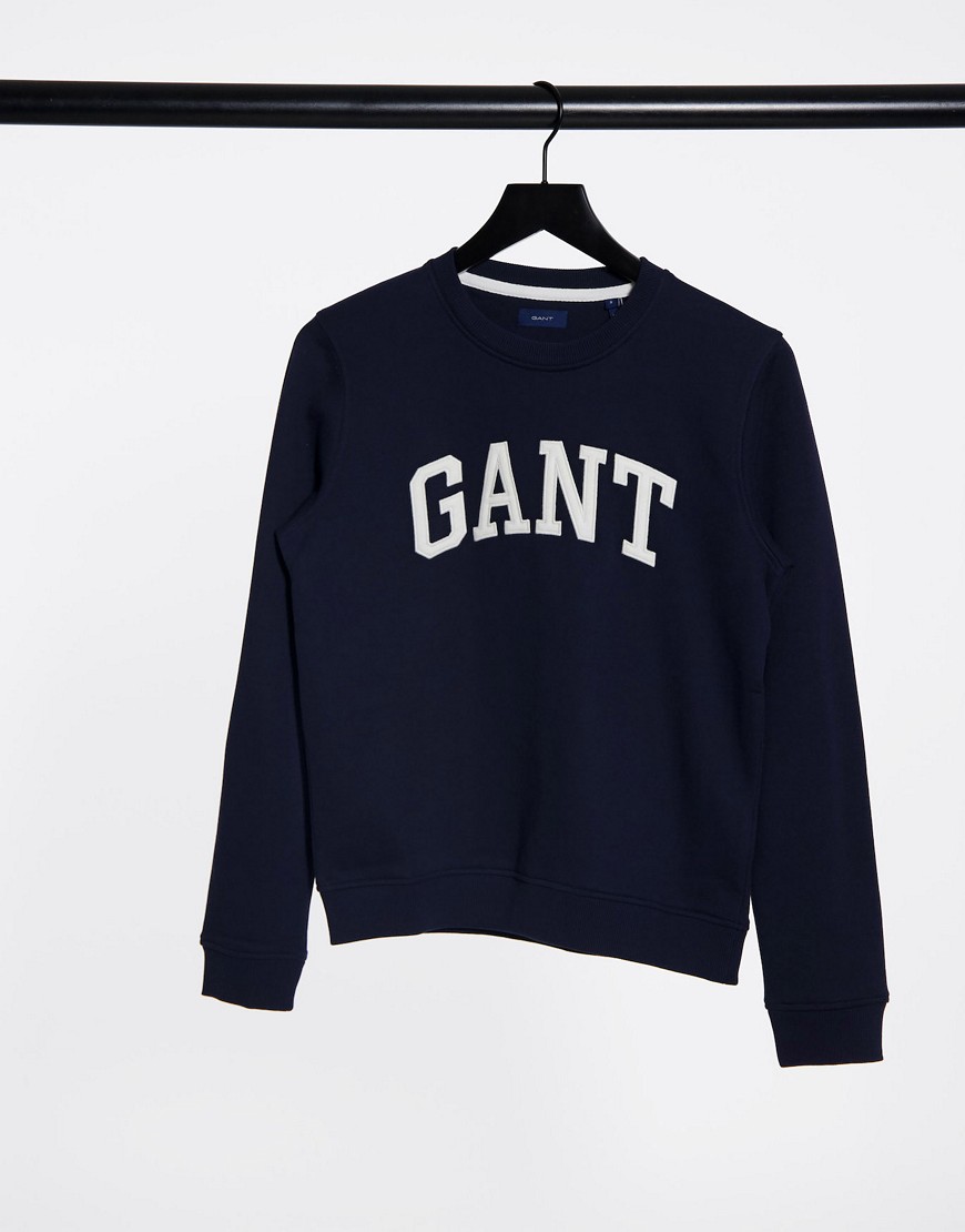 GANT sweatshirt with arch logo in navy-Blue