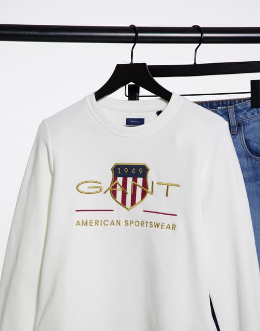 Gant deals sweatshirt white