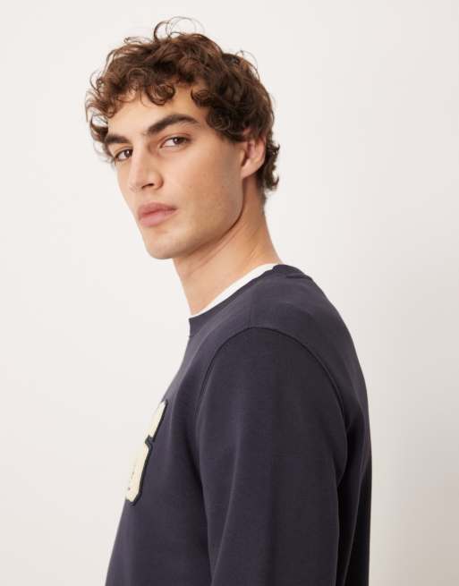 GANT sweatshirt with varsity G logo in navy, 4 of 5