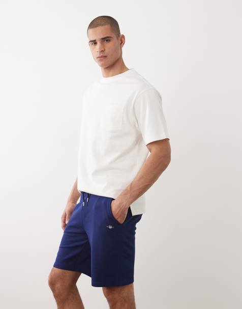 GANT - Sweatshort met schildlogo in marineblauw - view 1