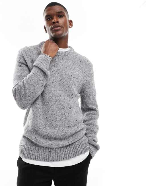 GANT – Szary dzianinowy sweter z domieszką wełny , 2 z 4