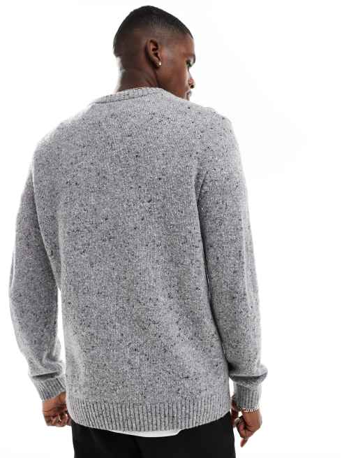 GANT – Szary dzianinowy sweter z domieszką wełny , 4 z 4
