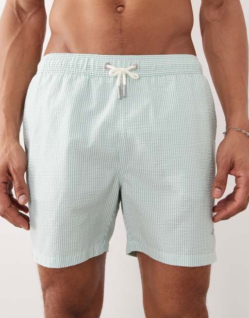 GANT – Szorty kąpielowe z kory w zielone paski, 4 z 5