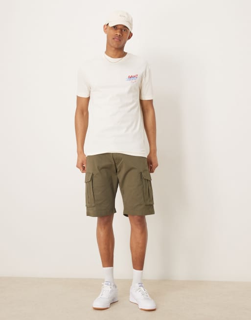 GANT - T-shirt à imprimé plage et logo au dos - Crème, 3 de 4