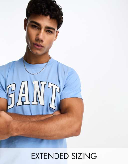 GANT - T-shirt à logo style universitaire - Bleu clair