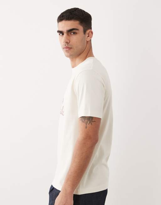 GANT - T-shirt à surpiqûres avec broderie homard - Crème, 4 de 5