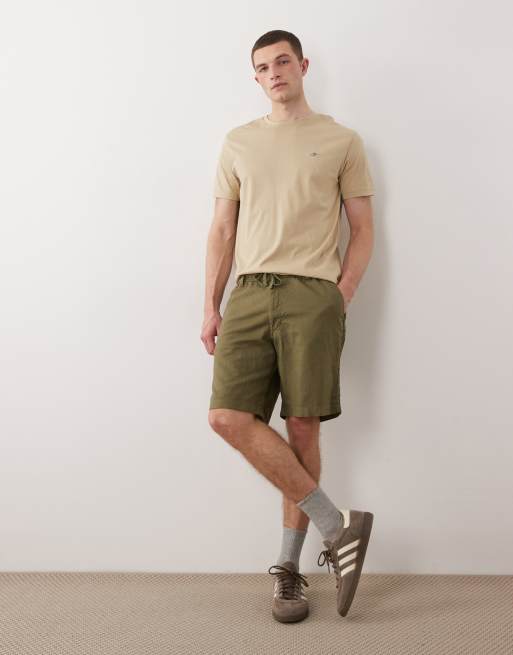 GANT - T-shirt beige con logo a stemma, 2 di 5