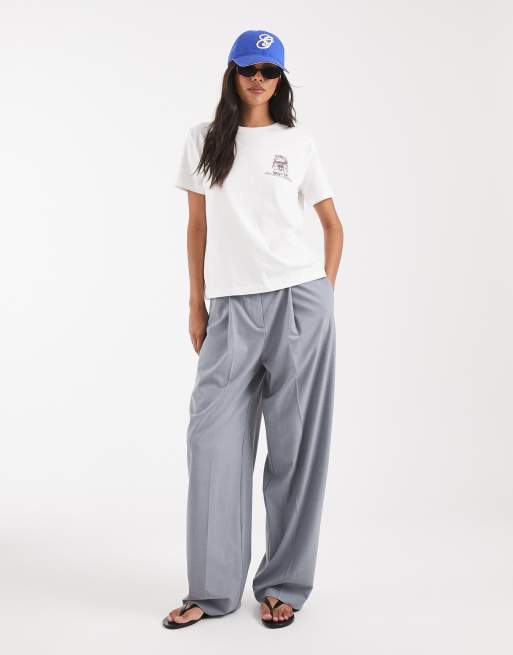 Gant - T-shirt bianca con stampa del logo del negozio, 4 di 4