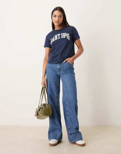 GANT - T-shirt imprimé style universitaire - Bleu, 2 de 4