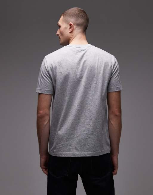 GANT – T-Shirt in Grau mit Logoschriftzug-Grafik im Brustbereich, 3 von 5