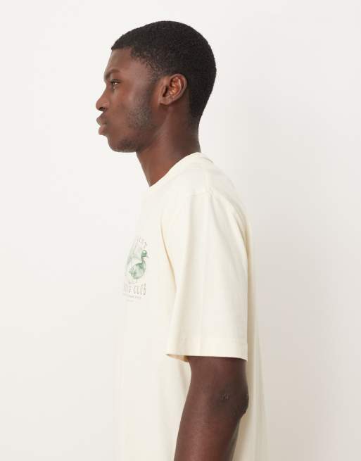 Gant - T-shirt met 'Birding Club'-print in wit, 3 van 5
