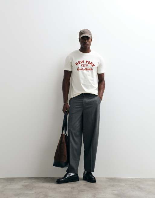 Gant - T-shirt met grafische NYC-print in crème, 3 van 5
