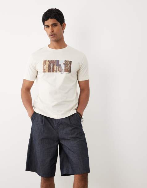 Gant - T-shirt met korte mouwen en grafische print in crème - view 1