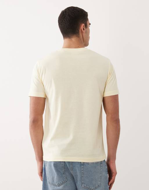 GANT - T-shirt met kustprint op de borst in lichtgeel, 5 van 5