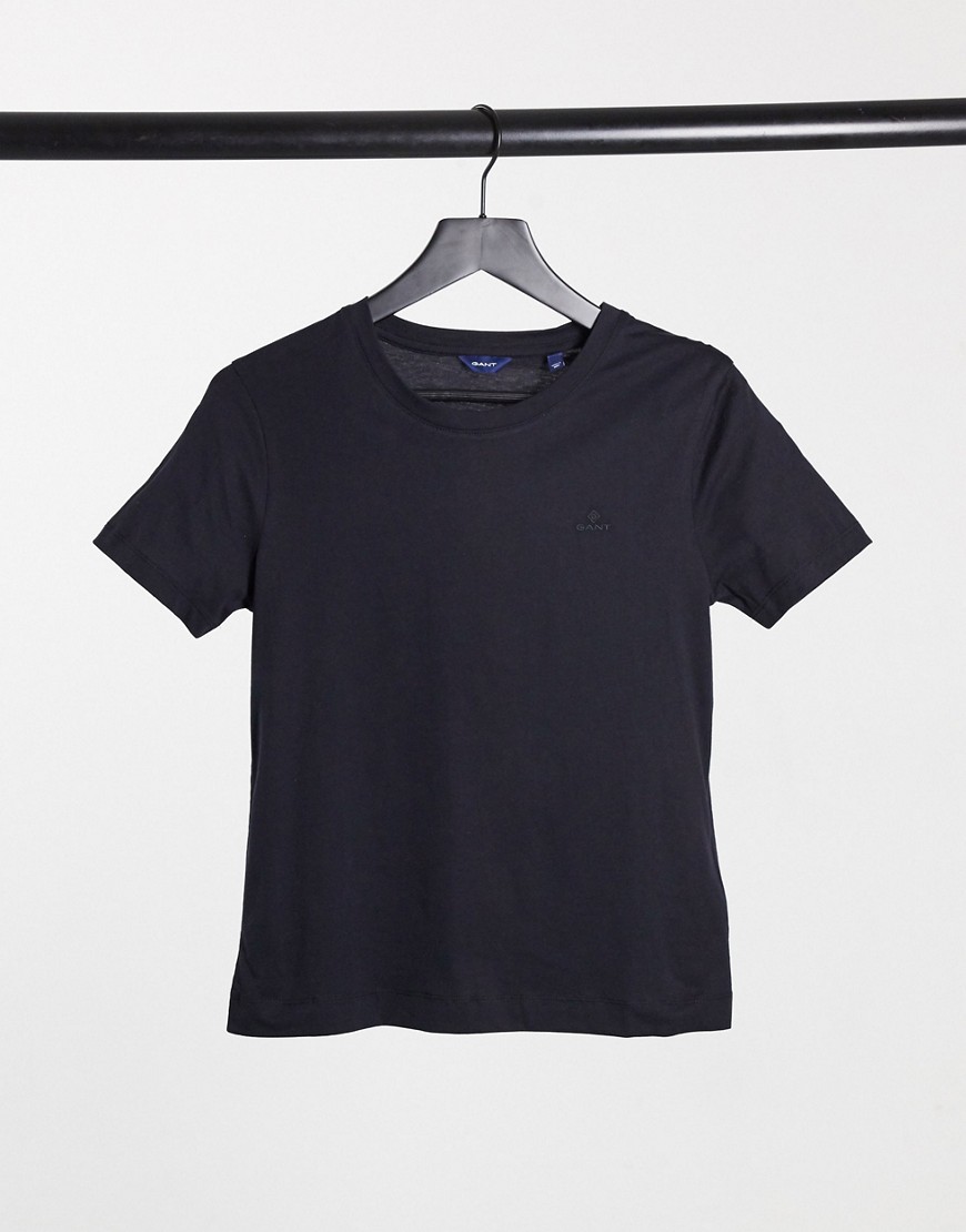 Gant - T-shirt met ronde hals in marineblauw