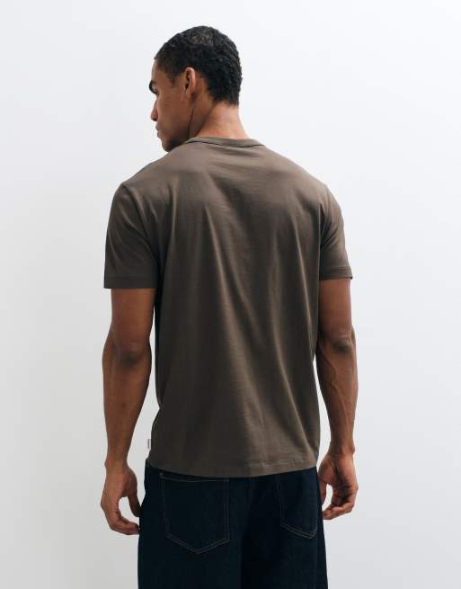 GANT t-shirt pima w kolorze brązowym, 5 z 5