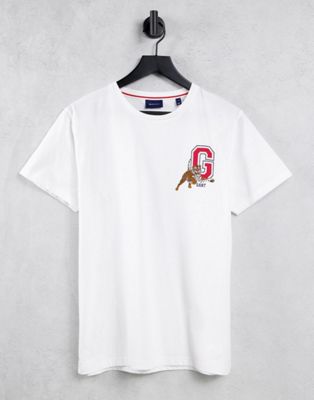 GANT t-shirt with tiger logo in white