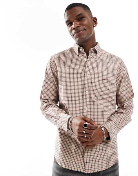 GANT - Tattersall - Beige skjorte med logo - view 1