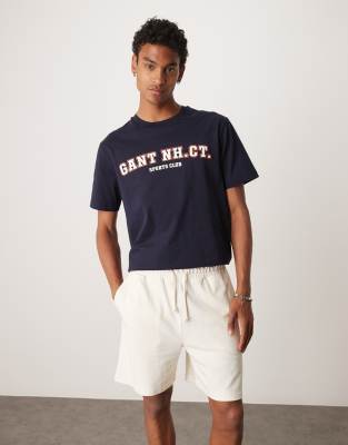 GANT textured shorts in cream - view 1