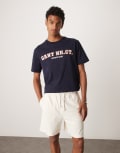 [Gant] GANT textured shorts in cream-White S CREAM