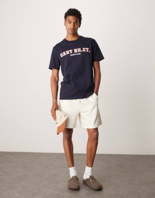 Gant Textured Shorts In White