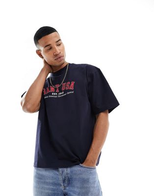 GANT USA logo relaxed fit t-shirt in navy