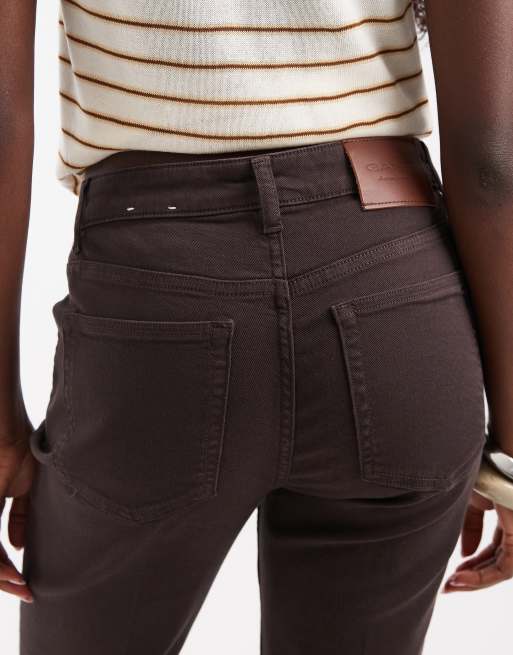 Gant - vaqueros bootcut elásticos marrones, 5 de 5