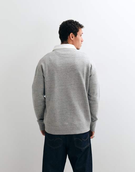 Gant varsity chest script rugby polo in grey, 2 of 5
