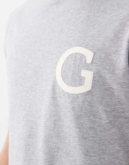 GANT varsity g badge t-shirt in grey, 3 of 5