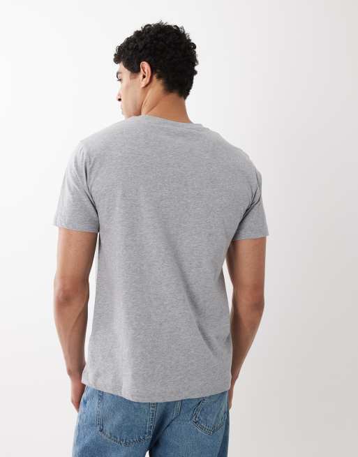 GANT varsity g badge t-shirt in grey, 5 of 5