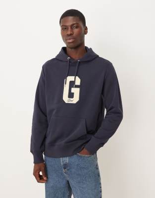 Gant Varsity G Logo Hoodie In Blue