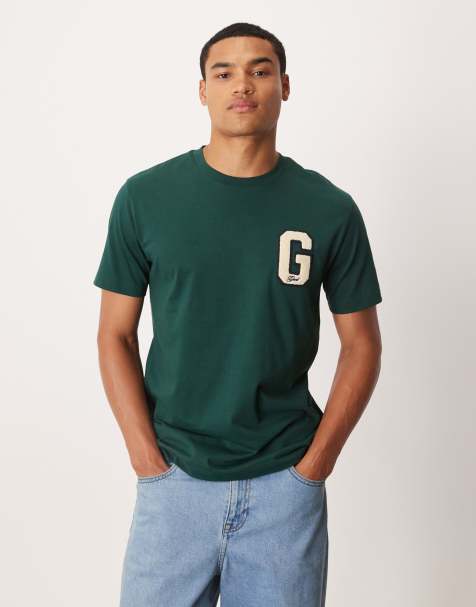 GANT varsity G logo t-shirt in dark green - view 1