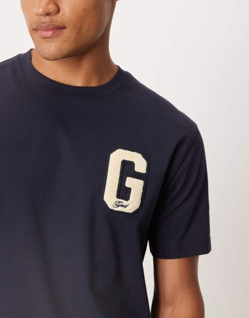 GANT varsity G logo t-shirt in navy, 5 of 5