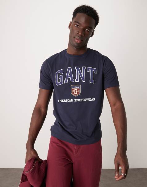 GANT varsity logo t-shirt in navy