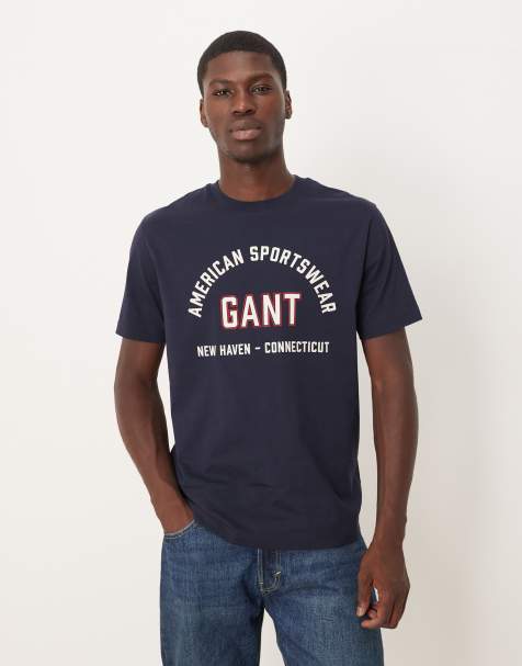 GANT varsity logo t-shirt in navy - view 1