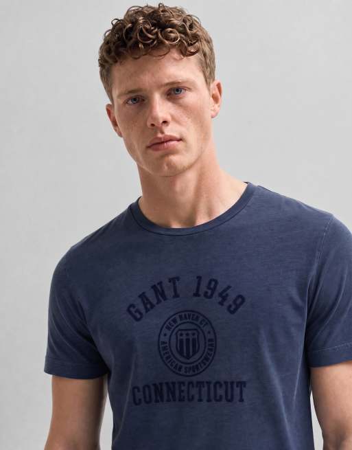 GANT varsity T-shirt met logo op de borst in navy, 7 van 10