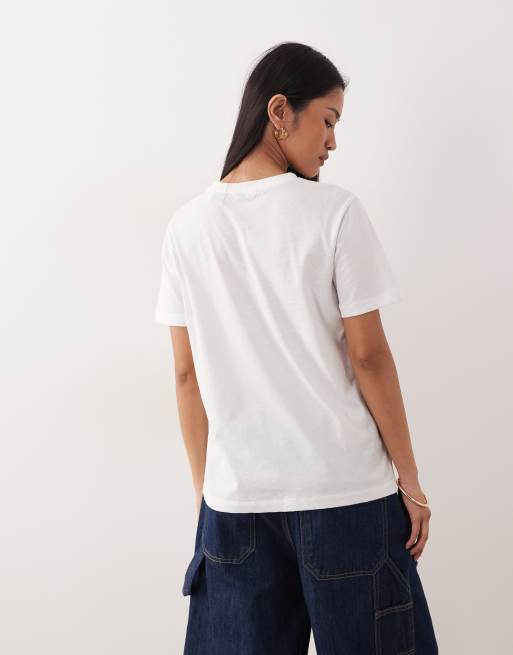 GANT – Vit t-shirt med ostronlogga på bröstet, 4 av 4