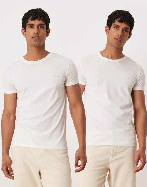 GANT – Vita lounge-toppar med vapensköldslogga, 2-pack - view 1