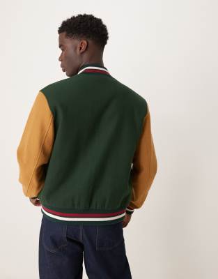 GANT WOOL BLEND VARSITY LOGO JACKET 