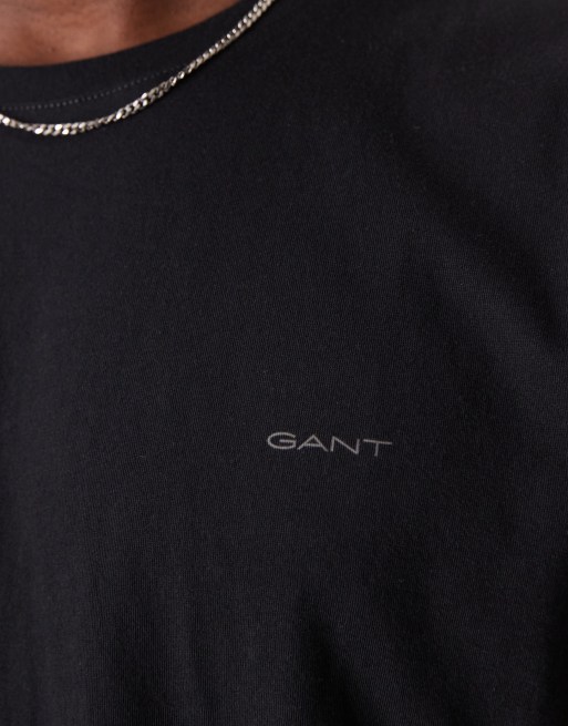 GANT – Zestaw 2 czarnych domowych topów z logo z tarczą, 3 z 4