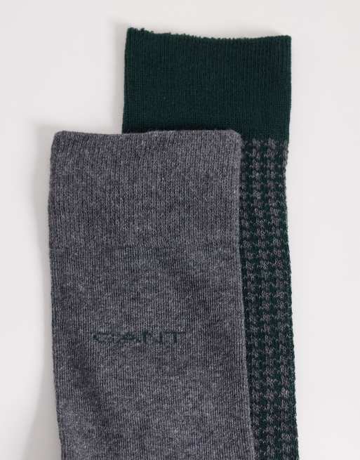 GANT – Zestaw 2 par zielonych skarpetek w pepitkę, 2 z 3