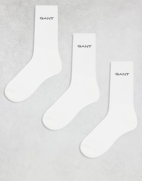 Gant – Zestaw 3 par białych skarpetek sportowych z logo - view 1