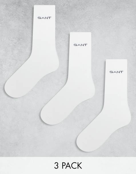 Gant – Zestaw 3 par białych skarpetek sportowych z logo - view 1