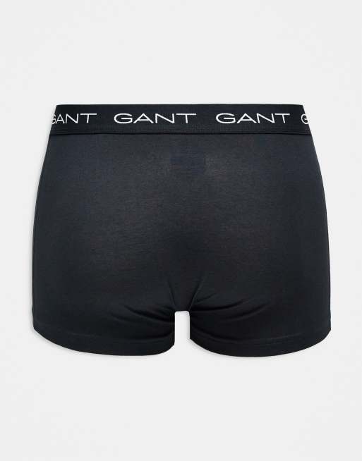 GANT – Zestaw 3 par czarnych bokserek z logo na taśmie w talii, 2 z 3