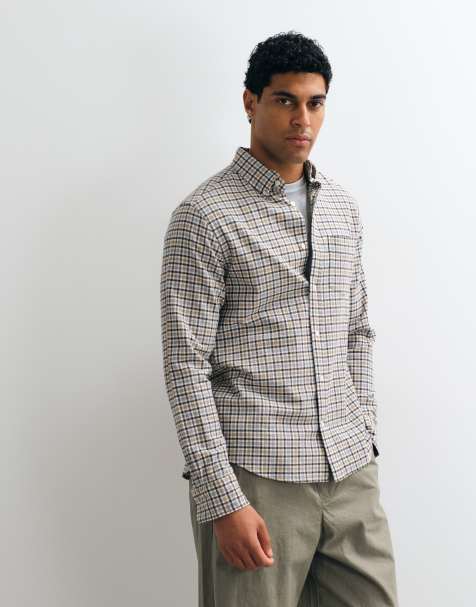 GANTregular fit seersucker shirt in grey