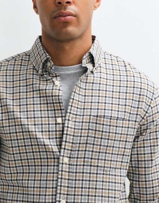 GANTregular fit seersucker shirt in grey, 2 of 5